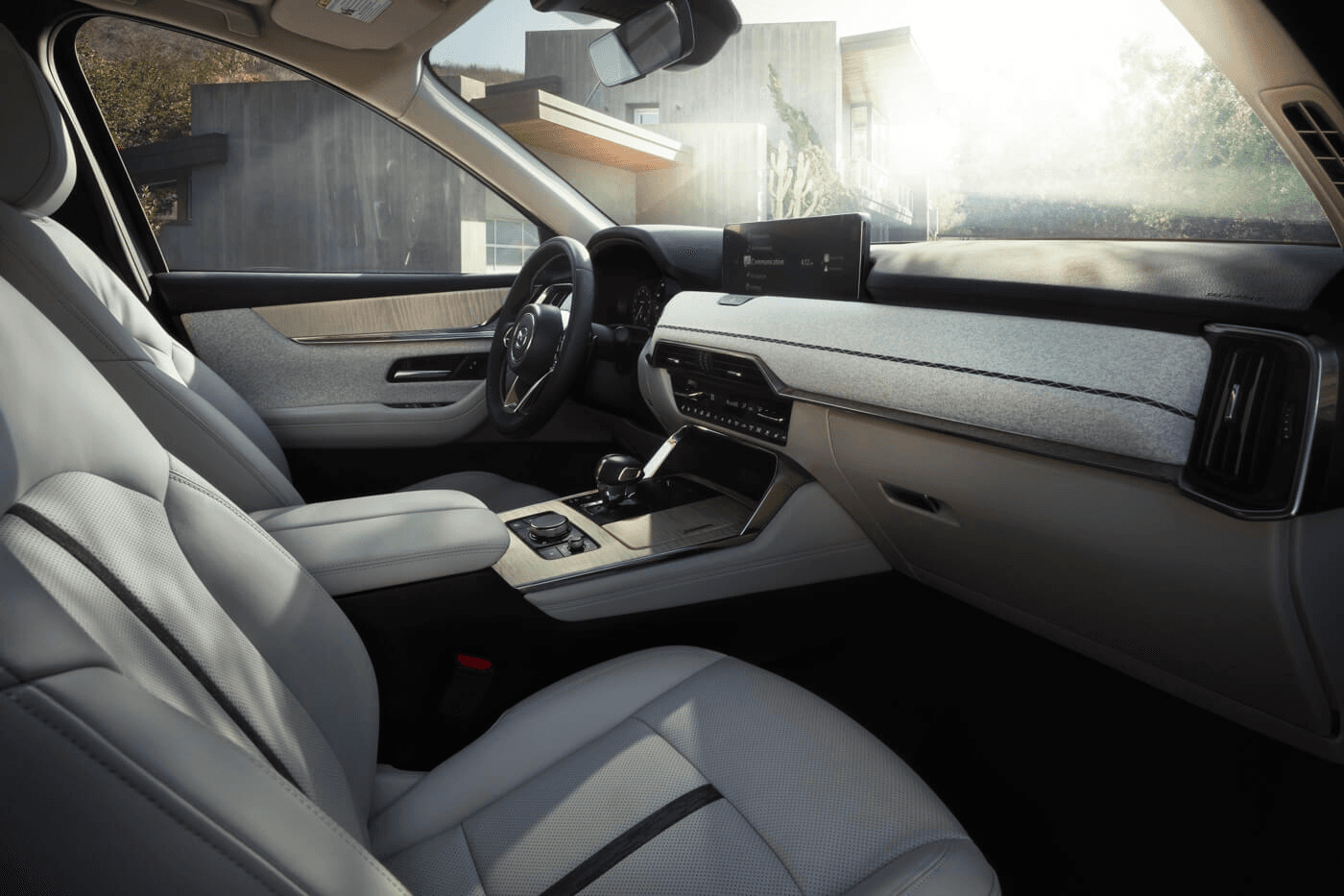Front cabin of the 2025 Mazda CX-90 PHEV.