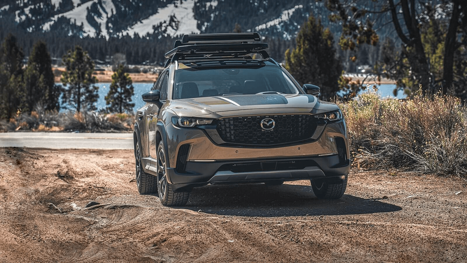 Front view of the 2025 Mazda CX-50 off-road.