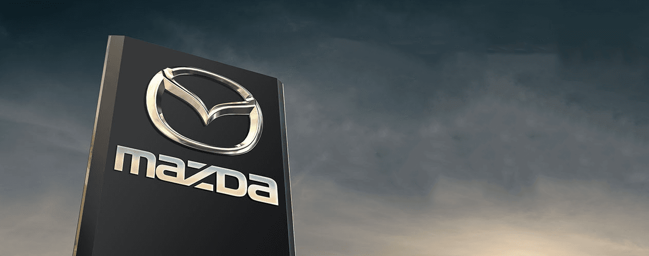 Mazda logo on a sign