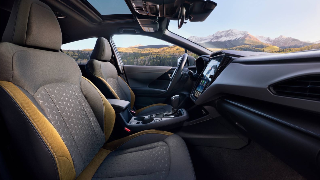 vue de l'habitacle d'une Subaru Crosstrek 2025